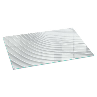 Glass hearth for wood stove rectangular Waves of delicate lines