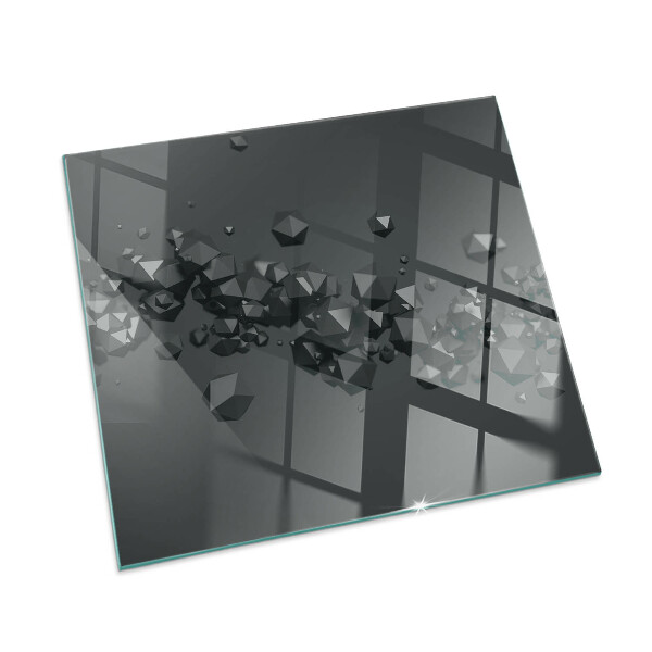 Glass hearth rectangular Abstract Cloud of Solids
