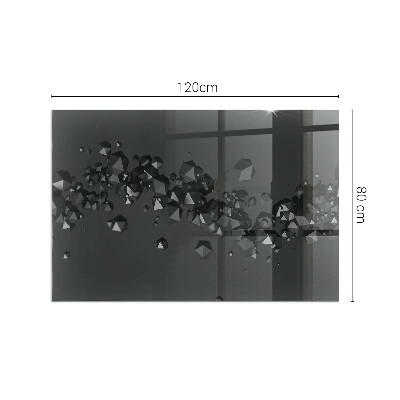 Glass hearth rectangular Abstract Cloud of Solids