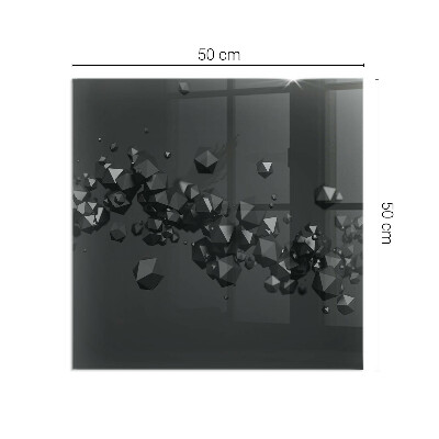 Glass hearth rectangular Abstract Cloud of Solids