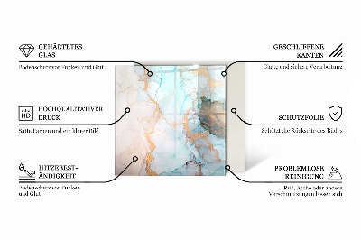 Glass hearth rectangular Abstract Cloud of Solids