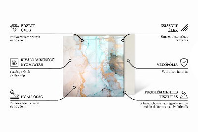 Glass hearth rectangular Abstract Cloud of Solids