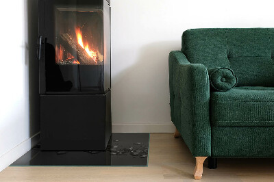 Glass hearth rectangular Abstract Cloud of Solids