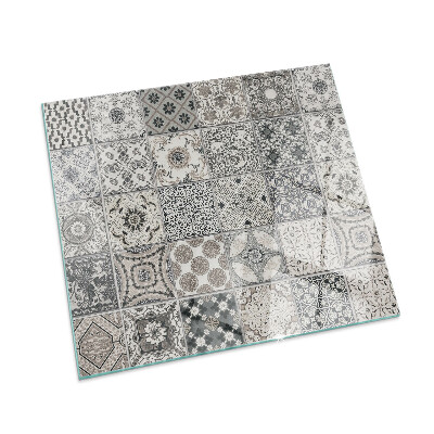 Glass hearth for wood stove rectangular Decorative tile patterns