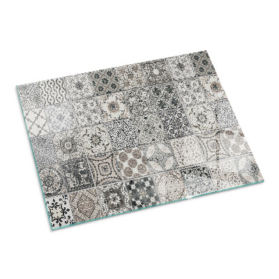 Glass hearth for wood stove rectangular Decorative tile patterns