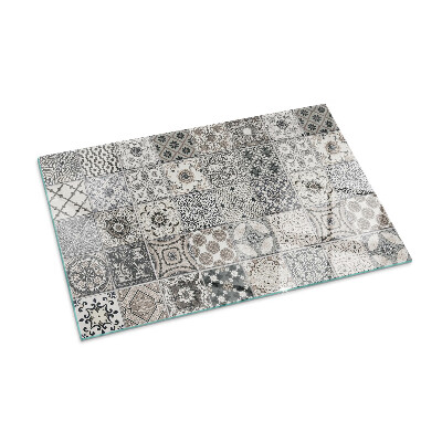 Glass hearth for wood stove rectangular Decorative tile patterns