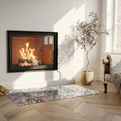 Glass hearth for wood stove rectangular Decorative tile patterns