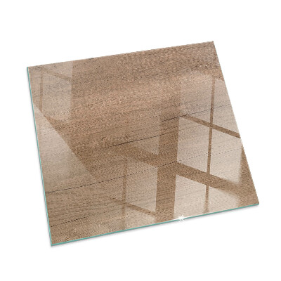 Glass hearth for wood stove rectangular Natural wood pattern
