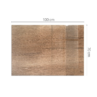 Glass hearth for wood stove rectangular Natural wood pattern
