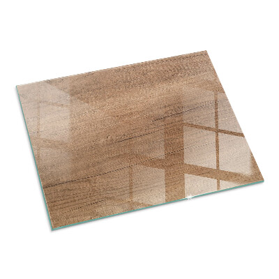 Glass hearth for wood stove rectangular Natural wood pattern