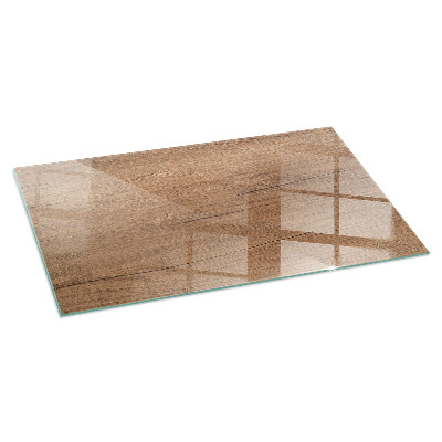 Glass hearth for wood stove rectangular Natural wood pattern