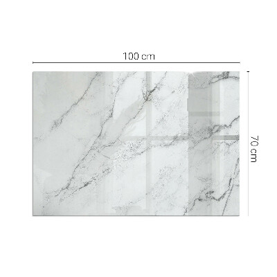 Glass hearth rectangular Veined marble pattern
