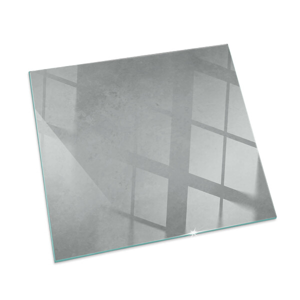 Glass hearth for wood stove rectangular Concrete texture with effect