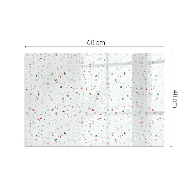 Glass hearth for wood stove rectangular Pattern with small shapes