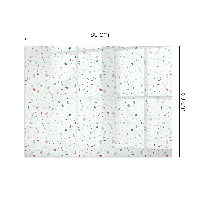 Glass hearth for wood stove rectangular Pattern with small shapes