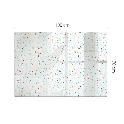 Glass hearth for wood stove rectangular Pattern with small shapes