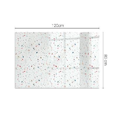 Glass hearth for wood stove rectangular Pattern with small shapes