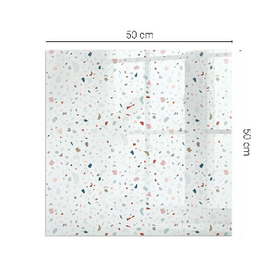 Glass hearth for wood stove rectangular Pattern with small shapes