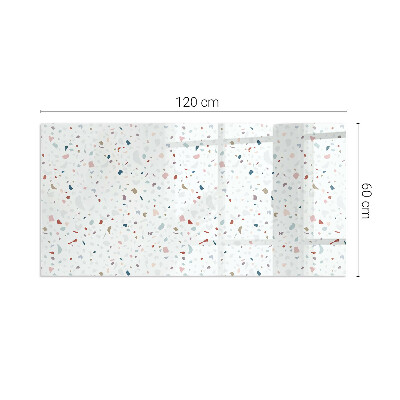 Glass hearth for wood stove rectangular Pattern with small shapes