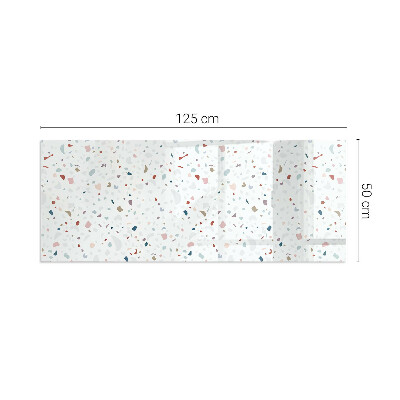 Glass hearth for wood stove rectangular Pattern with small shapes