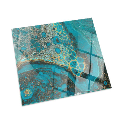 Glass hearth rectangular Abstract organic pattern