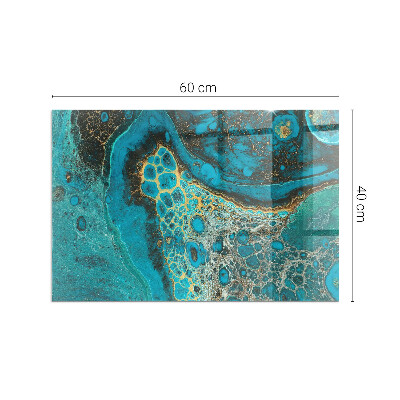 Glass hearth rectangular Abstract organic pattern