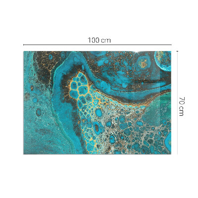 Glass hearth rectangular Abstract organic pattern