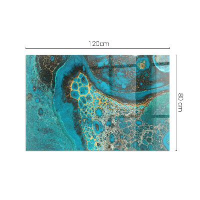 Glass hearth rectangular Abstract organic pattern
