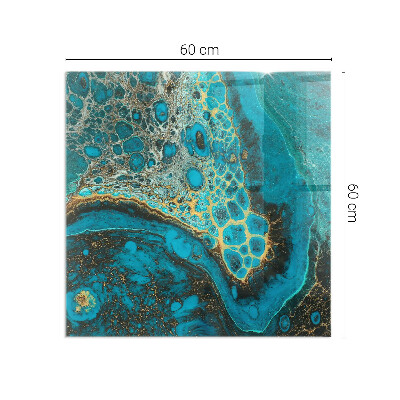 Glass hearth rectangular Abstract organic pattern