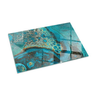 Glass hearth rectangular Abstract organic pattern