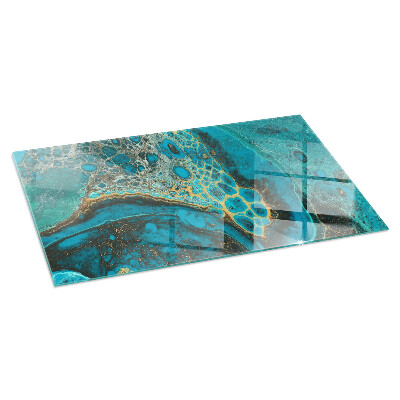 Glass hearth rectangular Abstract organic pattern