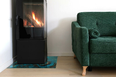 Glass hearth rectangular Abstract organic pattern
