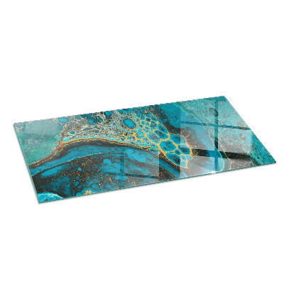 Glass hearth rectangular Abstract organic pattern