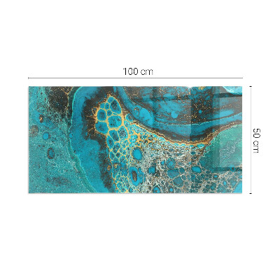 Glass hearth rectangular Abstract organic pattern