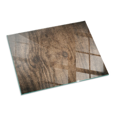 Glass hearth rectangular Natural wood pattern