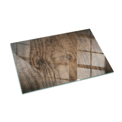 Glass hearth rectangular Natural wood pattern