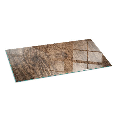 Glass hearth rectangular Natural wood pattern
