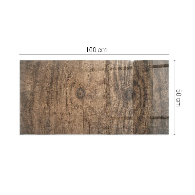 Glass hearth rectangular Natural wood pattern