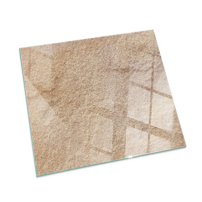 Glass hearth for wood stove rectangular Natural stone texture