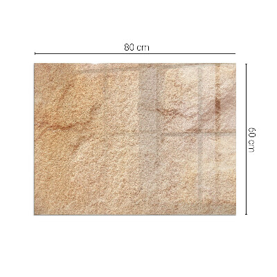 Glass hearth for wood stove rectangular Natural stone texture