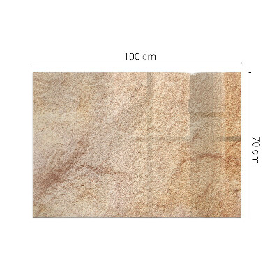 Glass hearth for wood stove rectangular Natural stone texture