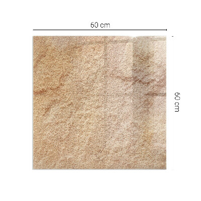 Glass hearth for wood stove rectangular Natural stone texture