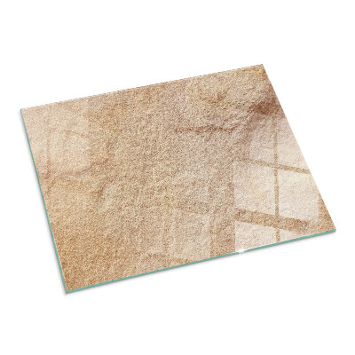 Glass hearth for wood stove rectangular Natural stone texture