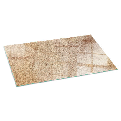 Glass hearth for wood stove rectangular Natural stone texture