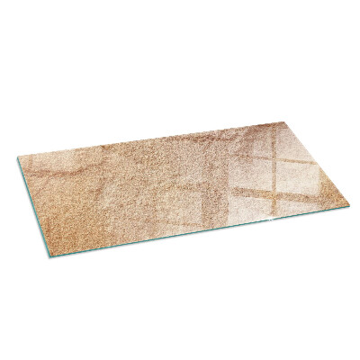 Glass hearth for wood stove rectangular Natural stone texture