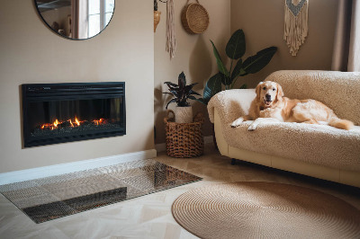 Glass hearth rectangular Perforated sheet pattern
