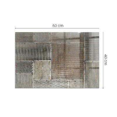 Glass hearth rectangular Perforated sheet pattern