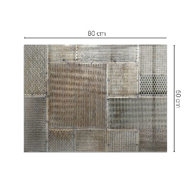 Glass hearth rectangular Perforated sheet pattern