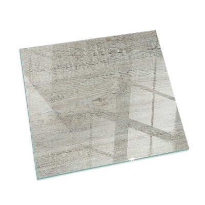 Glass hearth for wood stove rectangular Light wood texture