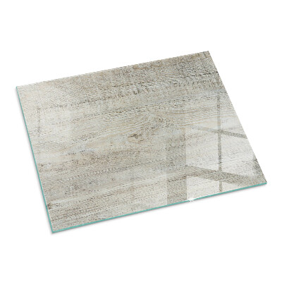 Glass hearth for wood stove rectangular Light wood texture